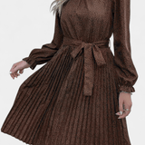 Agnes | Leopard plisseret