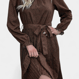 Agnes | Leopard plisseret