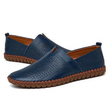 Elegant Åndbar Læder Loafers