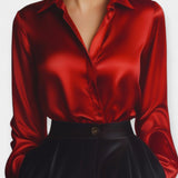 Ellen | Satin skjorte