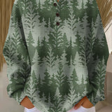 Inga™ - Julestriktrøje med klassisk træmotiv