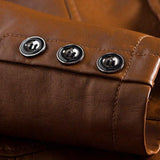 Jonas™ | Karamelfarvet Læderjakke