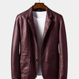 Jonas™ | Karamelfarvet Læderjakke