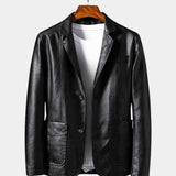 Jonas™ | Karamelfarvet Læderjakke