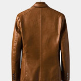 Jonas™ | Karamelfarvet Læderjakke