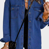 Karla | Mørkeblå jeansjakke