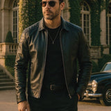 Luca™ | Krydset Læderjakke