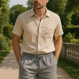 Mikkel™ | Grå Hørshorts Mariner