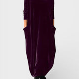 Saskia™ | Elegant fløjls­kjole med lommer