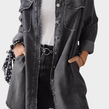 Sidsel | Denim skjortekjole