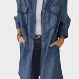 Sidsel | Denim skjortekjole