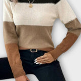 Vibeke | Stribet Strikketrøje